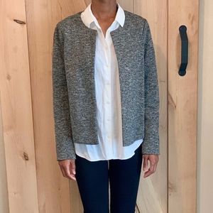 Mango Grey Collarless Blazer